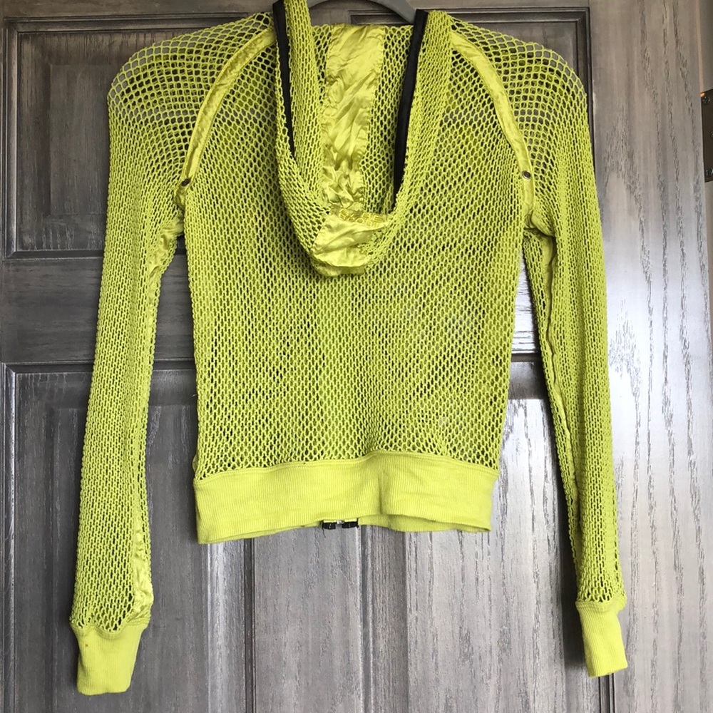 Sexy Mesh Zip Hoodie Fitness Fashon Jacket |Kiana - Picture 2 of 6